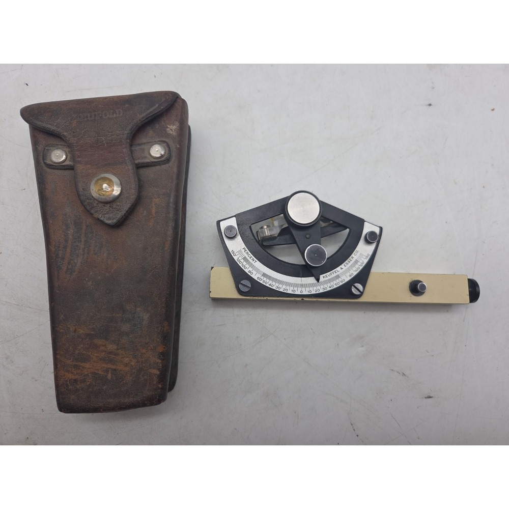 Vintage Keuffel & Esser (K&E) Abney Level Clinometer With Original Leather Case